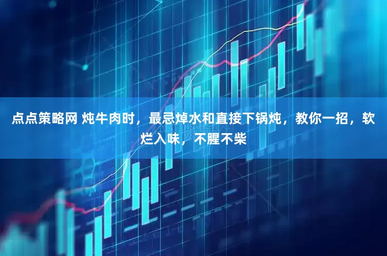 点点策略网 炖牛肉时，最忌焯水和直接下锅炖，教你一招，软烂入味，不腥不柴